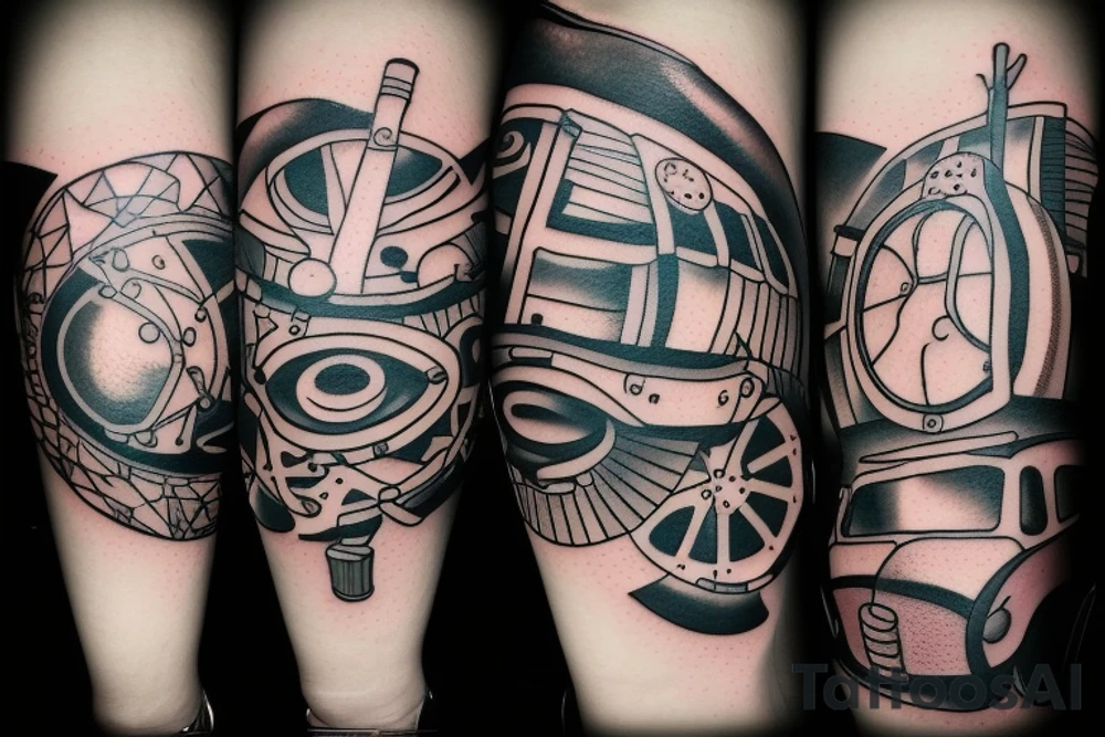 Make an positive drum and bass inspirerad tatoo, to cover up an other tatoo on my forearm tattoo idea