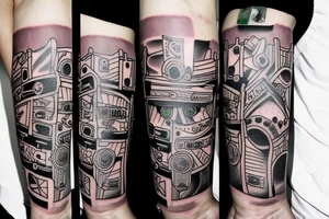 Make an positive drum and bass inspirerad tatoo, to cover up an other tatoo on my forearm tattoo idea