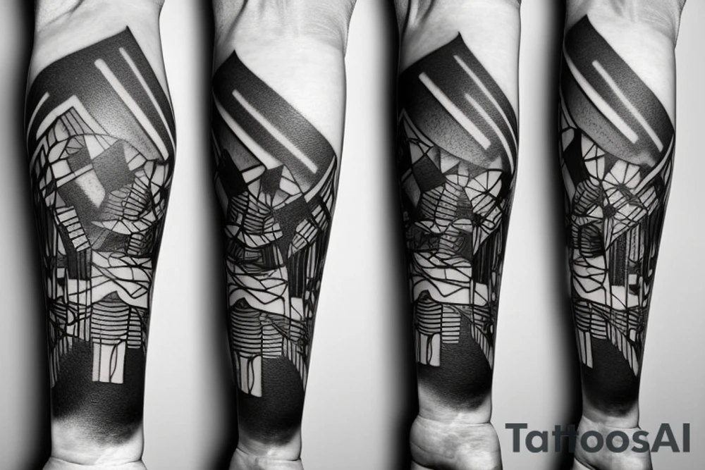 Make an positive drum and bass inspirerad tatoo, to cover up an other tatoo on my forearm tattoo idea