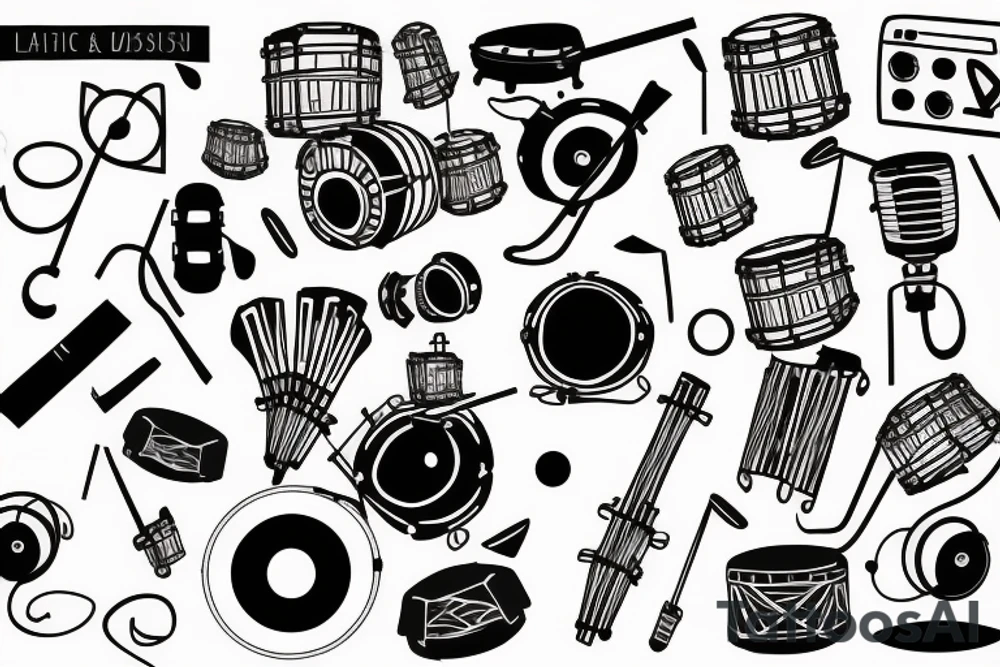 Make an drum and bass music tatoo for my forearm tattoo idea