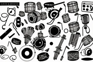 Make an drum and bass music tatoo for my forearm tattoo idea