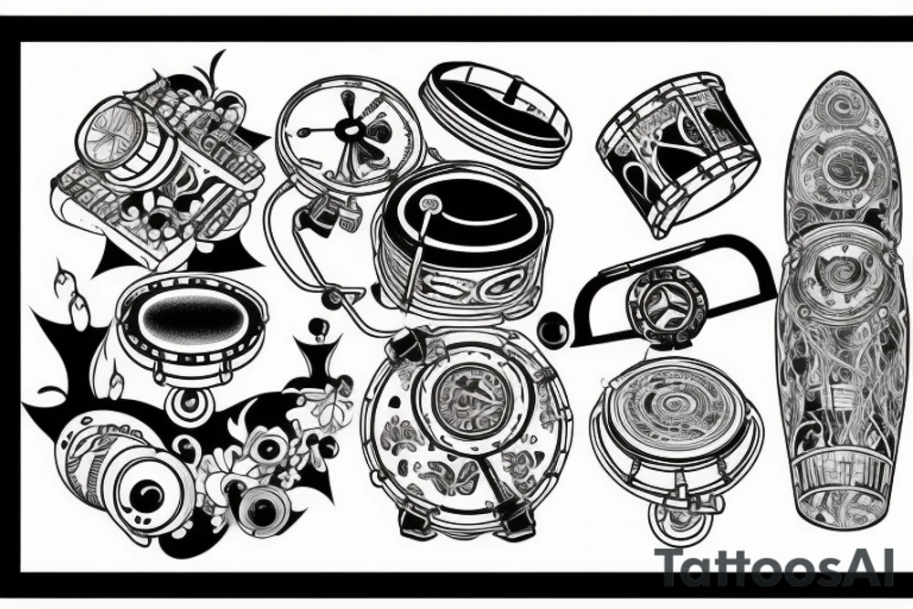 drum and bass music tatoo for my forearm tattoo idea
