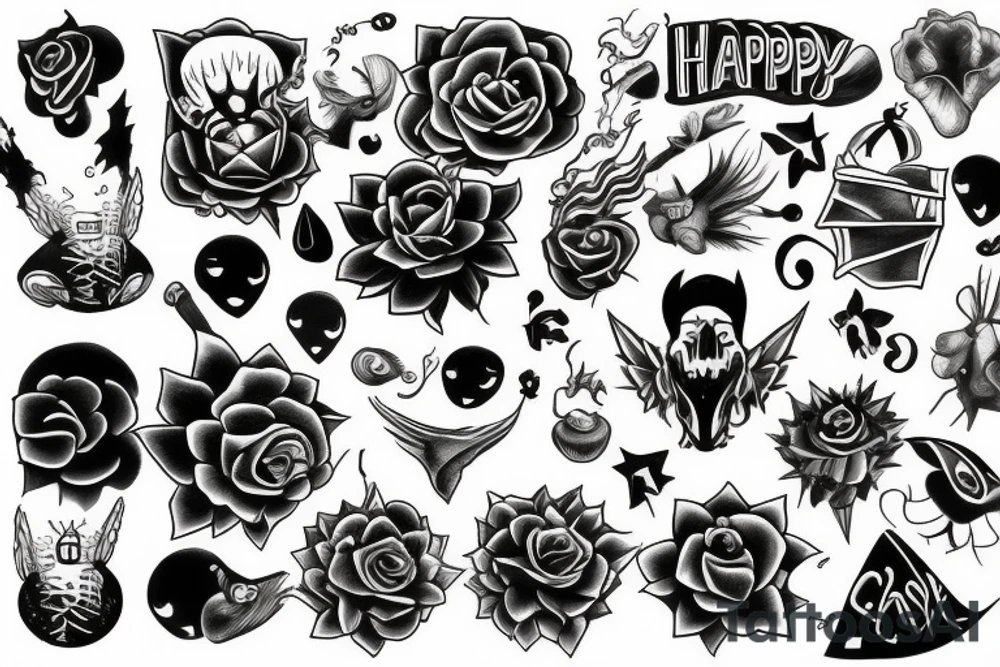 Happy tattoo idea