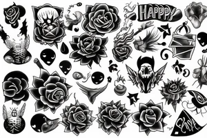 Happy tattoo idea