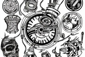 Running with drum and bass music tattoo for my underarm tattoo idea
