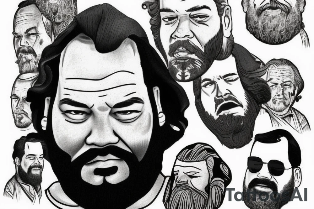 Bud Spencer, Portrait tattoo idea