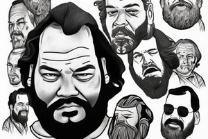 Bud Spencer, Portrait tattoo idea