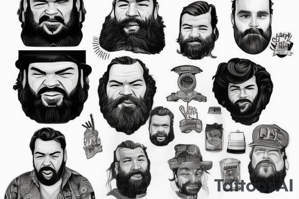 Bud Spencer, Portrait tattoo idea