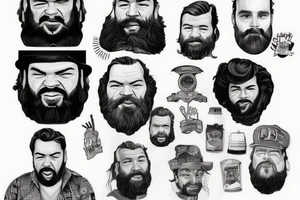 Bud Spencer, Portrait tattoo idea