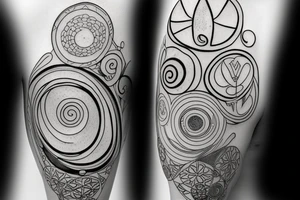 Hilma af klint inspired tattoo for underarm tattoo idea