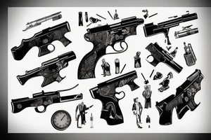 James Bond, Gun Barrel, including 007 numbers tattoo idea