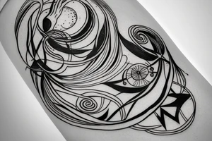 Hilma af klint inspired tattoo for underarm tattoo idea