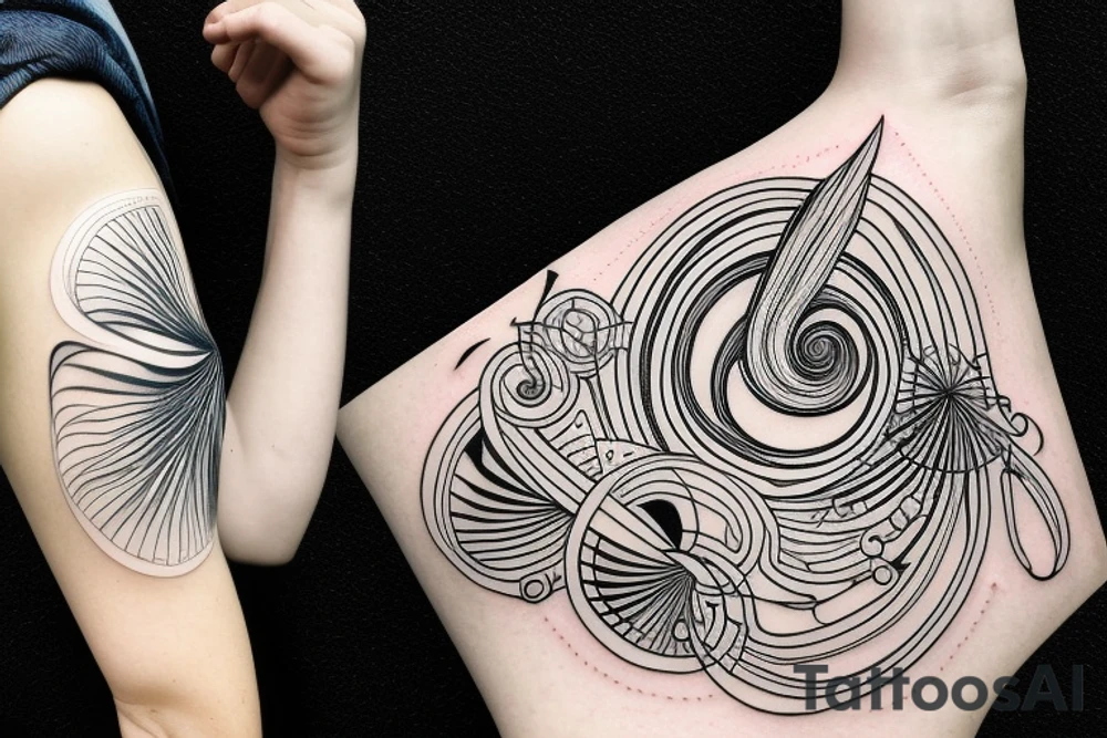 Hilma af klint inspired tattoo for underarm tattoo idea