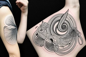 Hilma af klint inspired tattoo for underarm tattoo idea