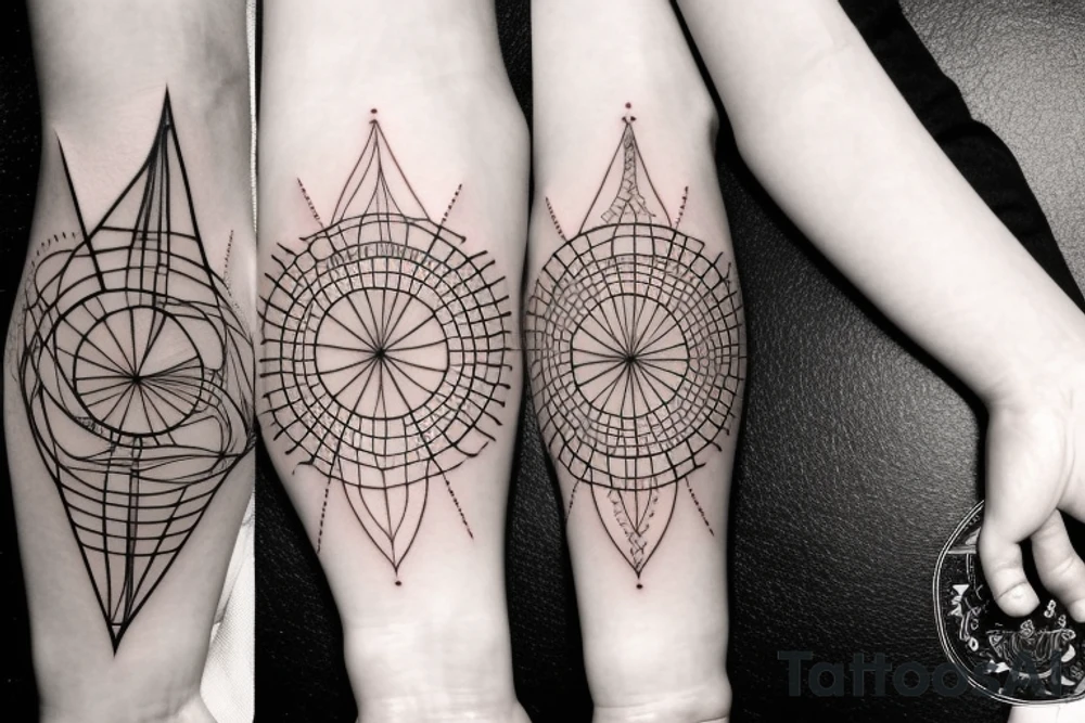 Hilma af klint inspired tattoo for underarm tattoo idea