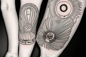 Hilma af klint inspired tattoo for underarm tattoo idea