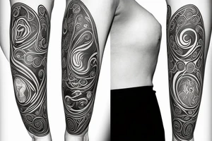 Hilma af klint altar piece painting inspired tattoo for underarm tattoo idea