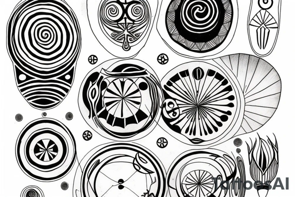 Hilma af klint altar piece painting inspired tattoo for underarm tattoo idea