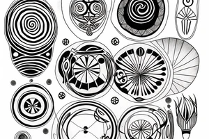 Hilma af klint altar piece painting inspired tattoo for underarm tattoo idea