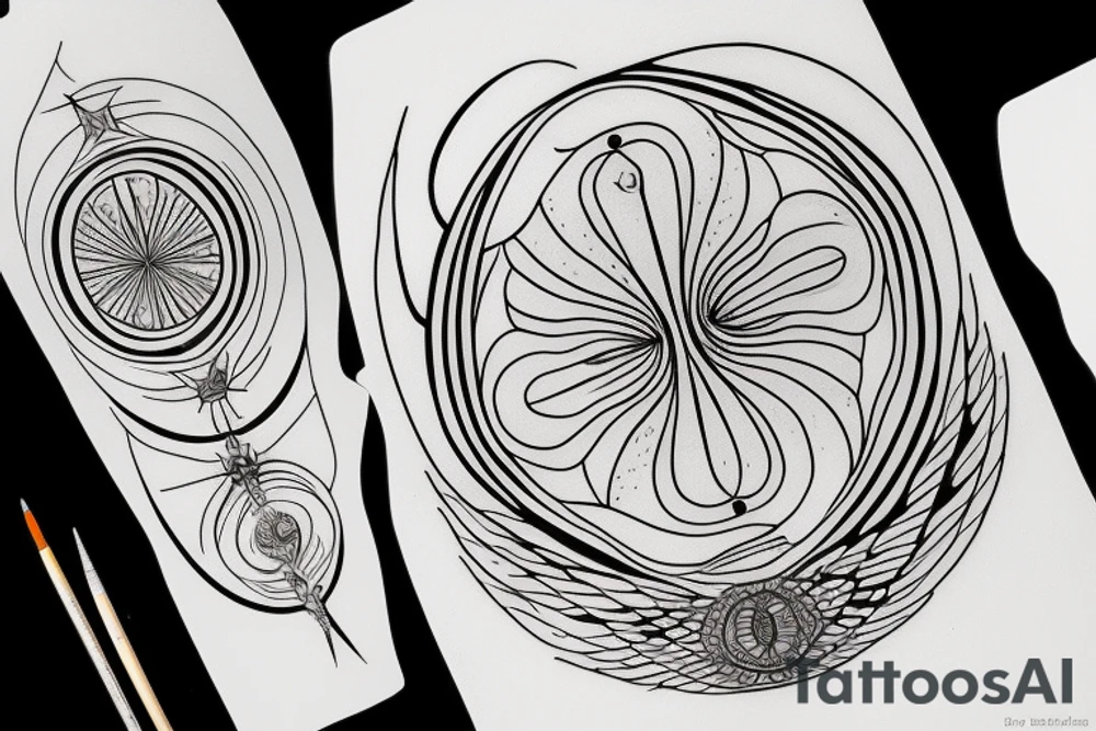 Hilma af klint altar piece painting inspired tattoo for underarm tattoo idea