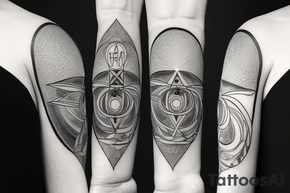 Hilma af klint altar piece painting inspired tattoo for underarm tattoo idea