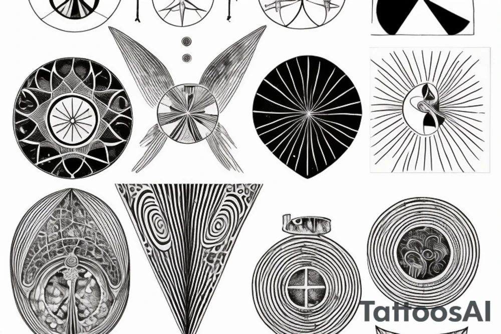 Hilma af klint altar piece painting inspired tattoo for underarm tattoo idea