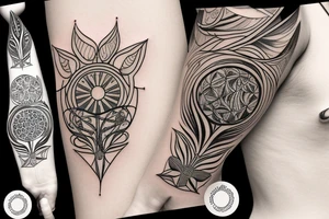 Hilma af klint altar piece painting inspired tattoo for underarm tattoo idea