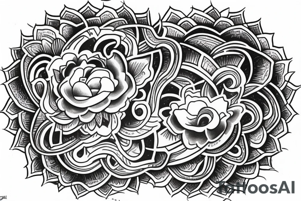 Tranquility tattoo for underarm tattoo idea