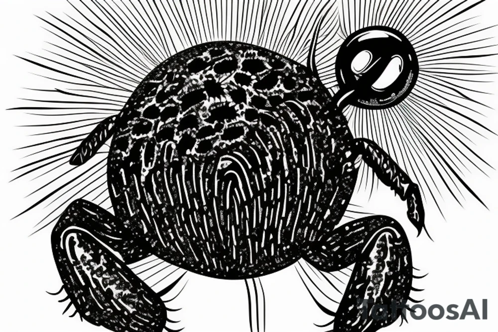 A dung beetle holding the sun tattoo idea