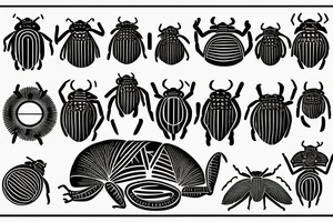 The Egyptian symbol of A dung beetle holding the sun tattoo idea