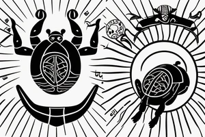 The Egyptian symbol of A dung beetle holding the sun tattoo idea