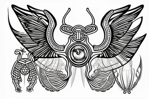 The Egyptian symbol of the dung beetle, wings out, holding up the sun. tattoo idea