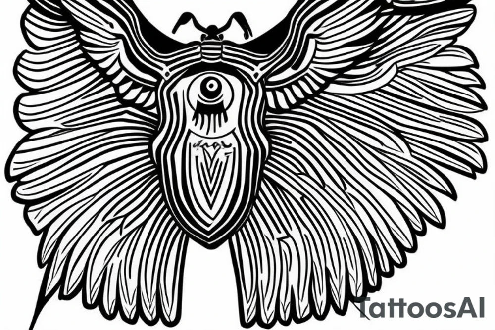 Thetraditional  Egyptian symbol of the dung beetle, wings out, holding up the sun. tattoo idea