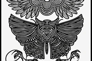 Thetraditional  Egyptian symbol of the dung beetle, wings out, holding up the sun. tattoo idea