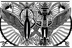 Thetraditional  Egyptian symbol of the dung beetle, wings out, holding up the sun. tattoo idea