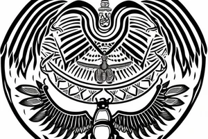 Thetraditional  Egyptian symbol of the dung beetle, wings out, holding up the sun. tattoo idea