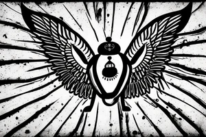 The traditional  Egyptian symbol of the dung beetle, wings out, holding up the sun. tattoo idea
