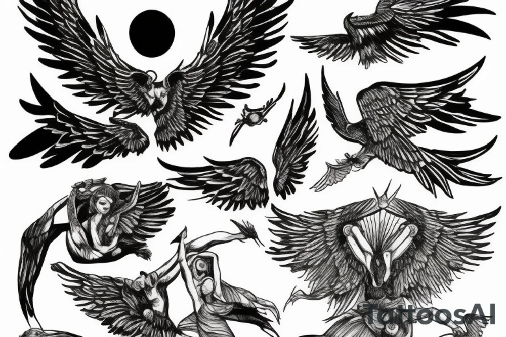 Icarus falling tattoo idea