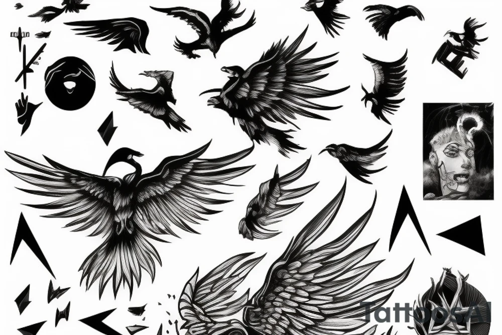 Icarus falling tattoo idea