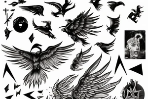 Icarus falling tattoo idea
