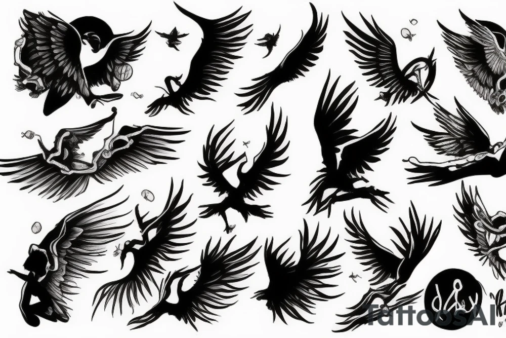 Icarus falling tattoo idea