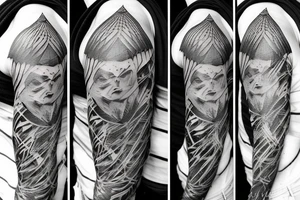simple vulture detailed tattoo idea