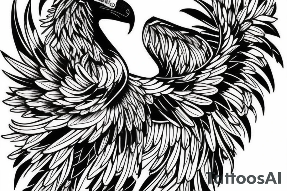 simple vulture detailed small full vulture tattoo idea