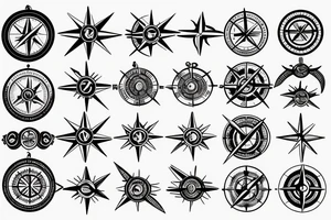 travel and compass tattoo idea