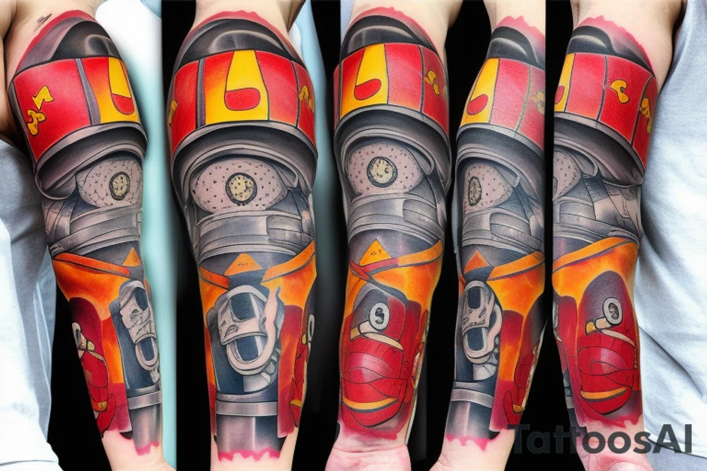 A firefighter kneeling tattoo idea