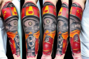 A firefighter kneeling tattoo idea