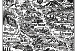 Oregon and Idaho connected as seen on a map. With a wildlife scene that stretches from the Oregon Coast to the Mountainous east Idaho. tattoo idea