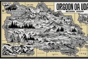 Oregon and Idaho connected as seen on a map. With a wildlife scene that stretches from the Oregon Coast to the Mountainous east Idaho. tattoo idea