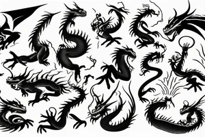 Dragon Breathing fire tattoo idea
