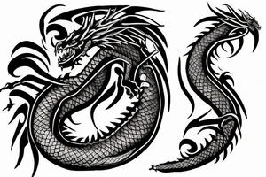 Dragon coiling tattoo idea